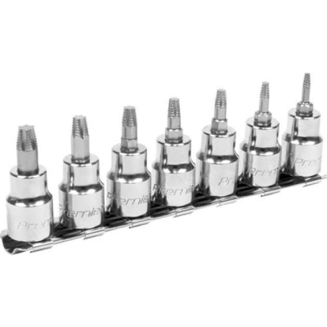 Loops 7pc TRX Star Socket Bit Set - 3/8" Square Drive - Damaged & Stripped Bolt Screws Multi