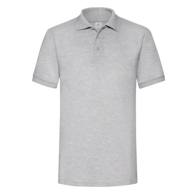 Fruit Of The Loom Fruit of the Loom Men 65 35 Heavyweight Polo Shirt in Grey Size: Small Grey S Male 5063527031785