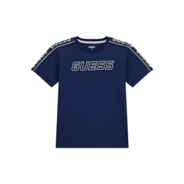 Guess T SHIRT MINIME boys's Children's T shirt in Marine