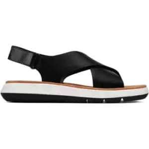 Clarks Jemsa Cross Flat Sandals - Black