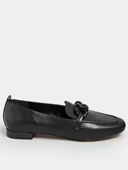 Yours Wide Fit Chain Loafer Black, Size 5E, Women