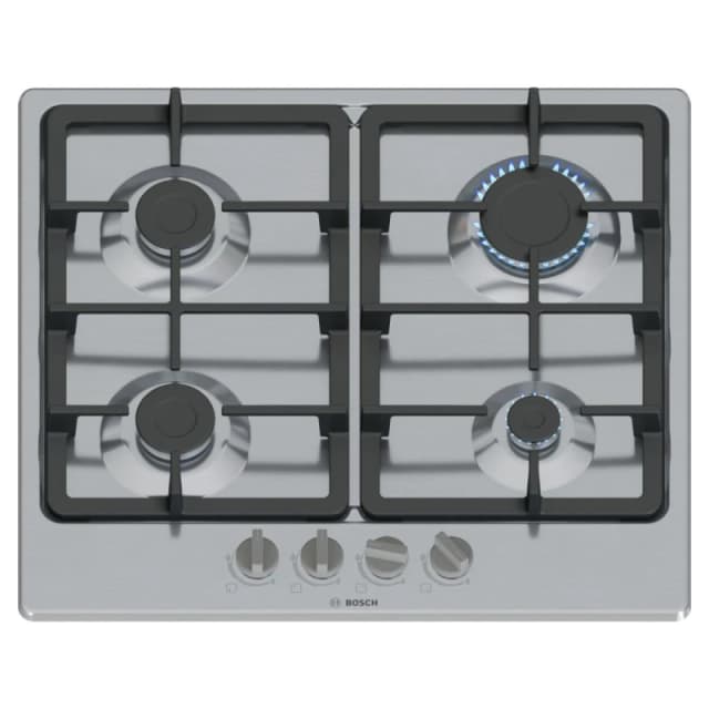 Bosch Series 4 PGP6B5K90 58cm Gas Hob - Stainless Steel