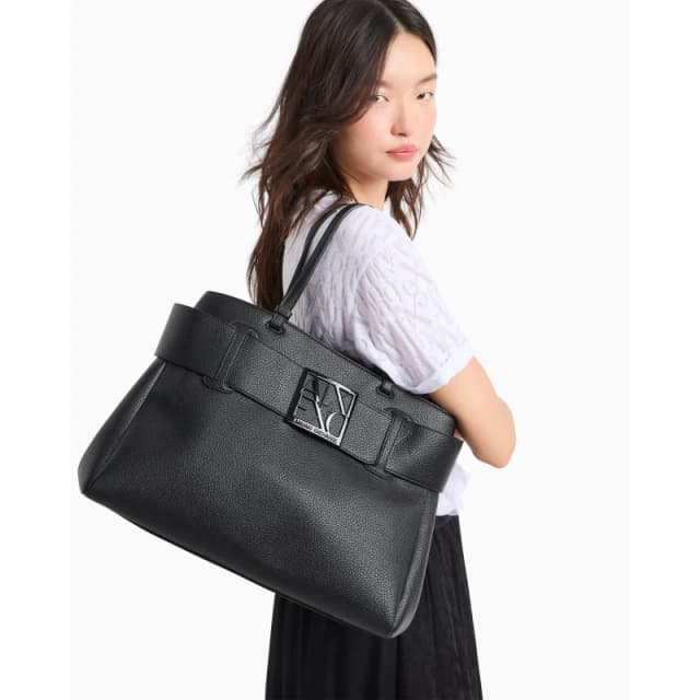 Armani Exchange Womens Tote Bag Black female One Size