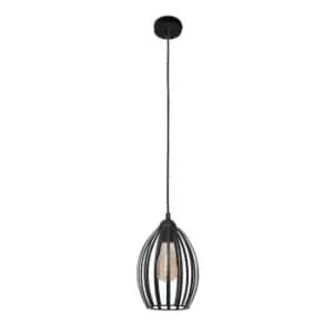 Dali Wire Frame Pendant Ceiling Light Black 18cm