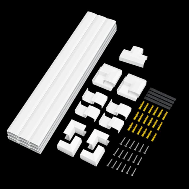 LogiLink Cable channel set. wall installation. 67pcs. white