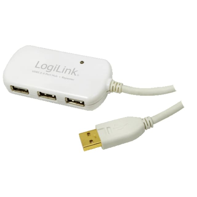 LogiLink UA0108 interface hub 480 Mbps White