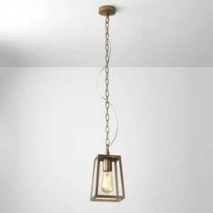 1 Light Outdoor Ceiling Pendant Light Antique Brass, E27