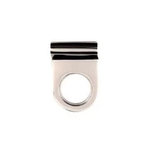 BQ Polished Chrome effect Cylinder latch pull L70mm Pack of 1