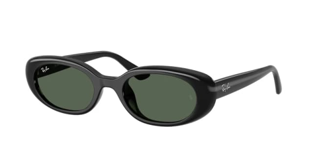 Ray - Ban Unisex Ray - Ban RB4441D 667771 Sunglasses Injected Black Green Pillow Normal Black Sunglasses Unisex Injected