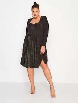 Yours Sweetheart Brillo Dress Gold, Black, Size 16, Women