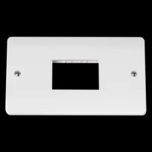 Click Scolmore MiniGrid Double Plate Triple Aperture White - CMA432