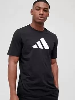adidas Future Icons 3 Bar T-Shirt - Black/White Size M Men