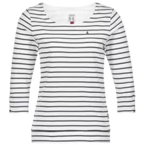 Musto Womens Marina Stripe Top White/Navy 12