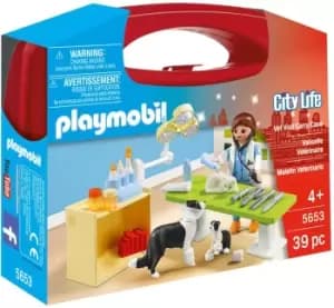 Playmobil 5653 City Life Collectable Vet Carry Case Toy