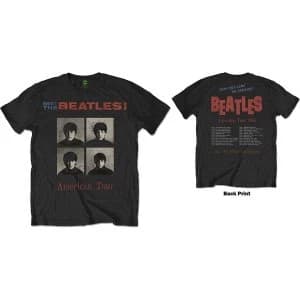 The Beatles - American Tour 1964 Unisex Medium T-Shirt - Black