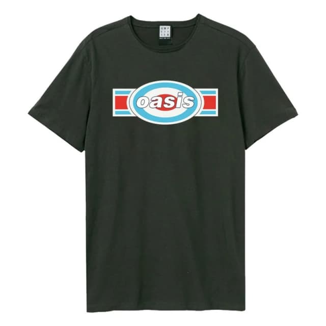 Amplified Amplified Men Oval Stripes Oasis T-Shirt in Charcoal Size: Small Charcoal S Male 5063470345687