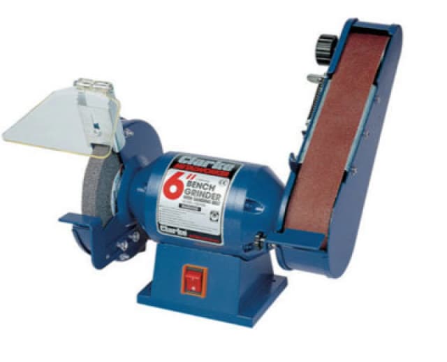 Clarke Bench Grinder Belt Sander 240W Table Sanding Grinding Machine Cbg6Sb