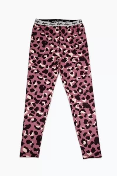 Purple Mini Leopard Leggings
