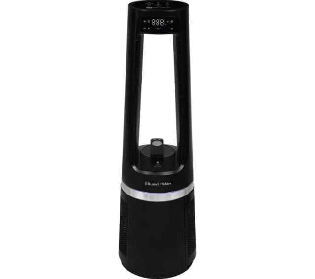 Russell Hobbs RHBLDL25B Hot & Cool Bladeless Tower Fan - Black 5056233837819