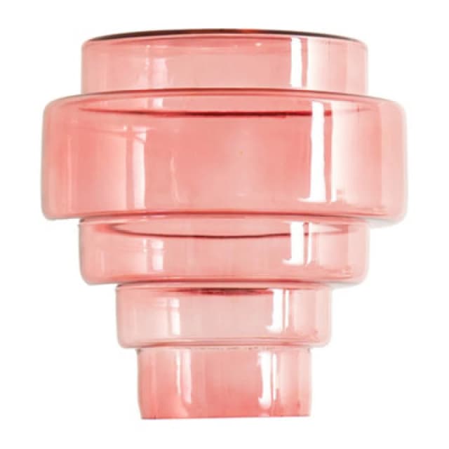 ValueLights ValueLights Lane Glass 5 Tier Layered Easy Fit Ceiling Pendant Lamp Shade in Bright Pink Bright Pink One Size Unisex 5016529272038