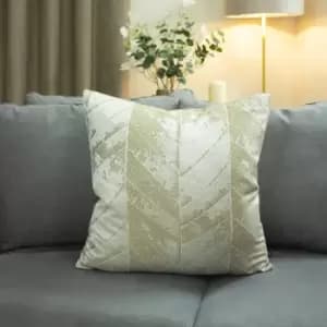 Ashley Wilde Myall Delicate Leaf Cushion Cover, Brass/Mocha, 50 x 50 Cm