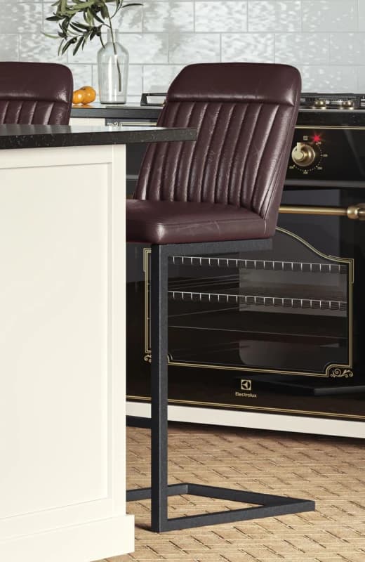 Baumhaus (VPR03G) Vintage Brown Leather Bar Stool (Pack of Two) Size: 2 Pack Brown Unisex 2 Pack