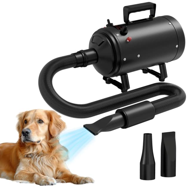 PawHut 2200W Dog Hair Dryer with Adjustable Temperature & Velocity, Black D01-055V70BK