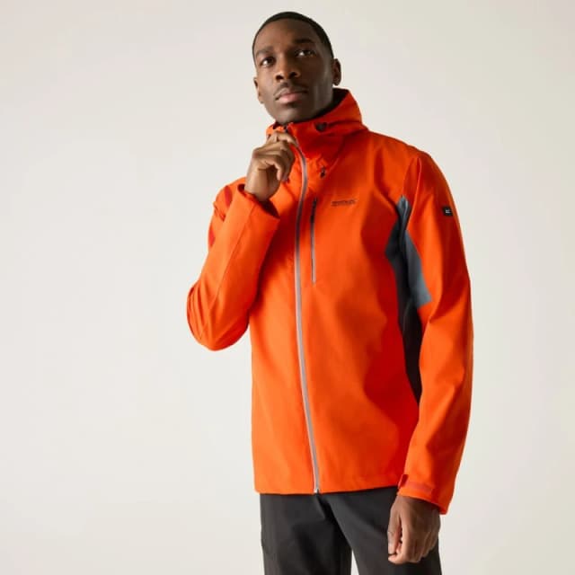 Regatta Mens Birchdale Waterproof Shell Jacket in Orange Size: 2XL Orange Male 2XL