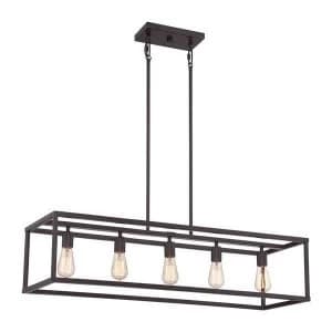 5 Light Pendant Bar Island Chandelier Light Western Bronze, E27
