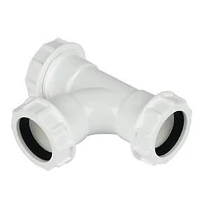 FloPlast WC23 Unicom Compression Waste Tee - 40mm