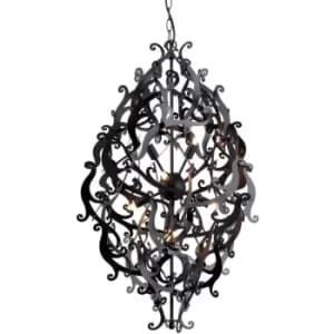 Mila Wire Frame Pendant Ceiling Light Black