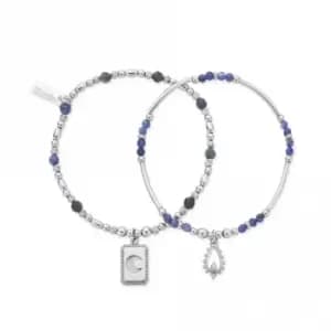 Silver Reflect Sodalite Set Of 2 Bracelets SBSET33663368