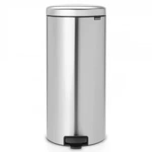 Brabantia newIcon Pedal Bin 30 Litre Plastic Bucket Matt Steel Fingerprint Proof