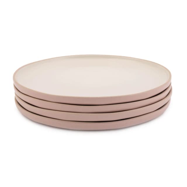Jamie Oliver Big Love Perfect Plates, Stoneware, Set of 4, Pink, 27cm Pink