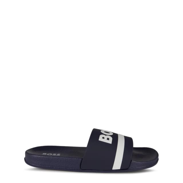 Boss Kids Logo Sliders with Logo Design Sandals Navy 849 male 2 (34)
