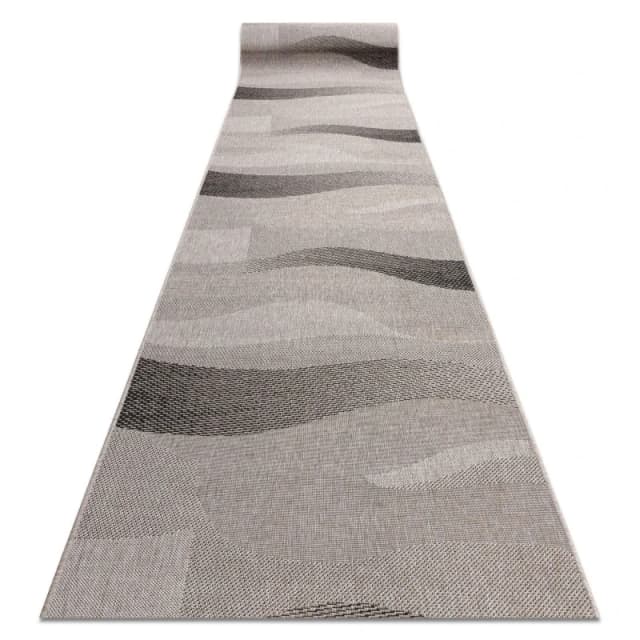 RugsX Sizal Floorlux Runner in Silver Size: 70cm x 240cm Silver Unisex 70cm x 240 cm