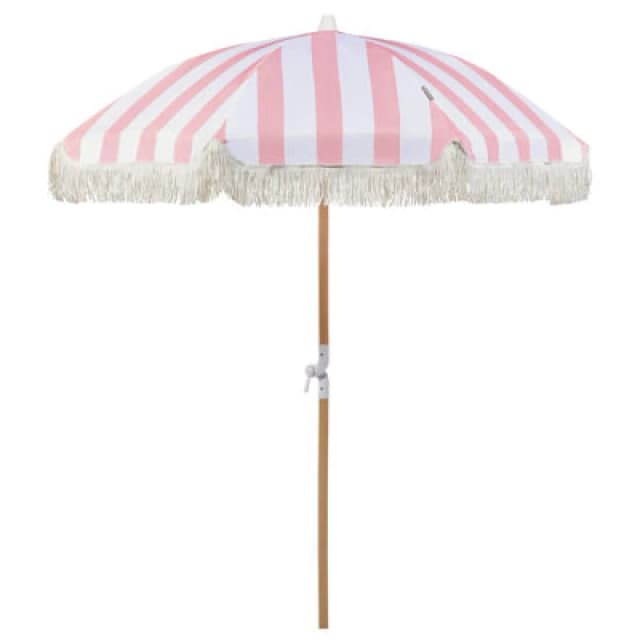 Beliani Patio Parasol 150 Cm Mondello Pink