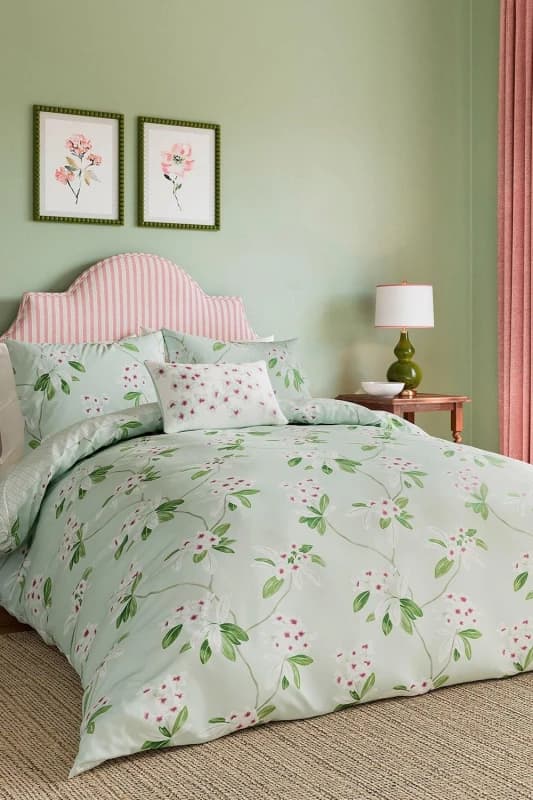 Sanderson Sanderson 'Oleander' Cotton Duvet Cover Set in Blue Size: Double Blue Double Unisex 5016709683746