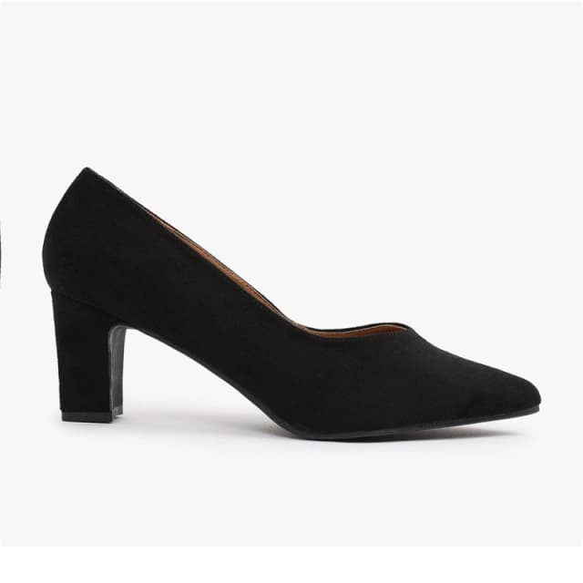 Where's That From 'Ava' Block Heel With Pointed Toe Black