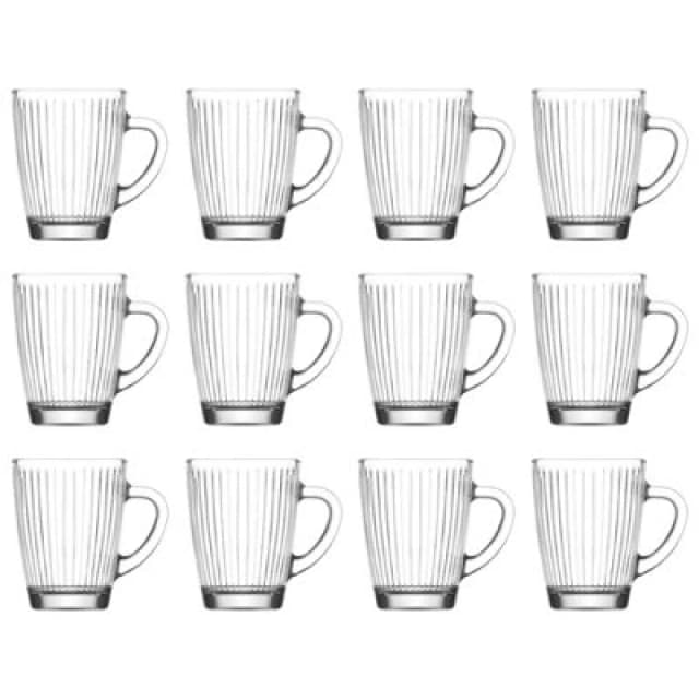 Lav Hestia Glass Mugs - 250ml - Pack Of 12