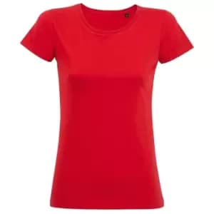 SOLS Womens/Ladies Milo Organic T-Shirt (L) (Red)