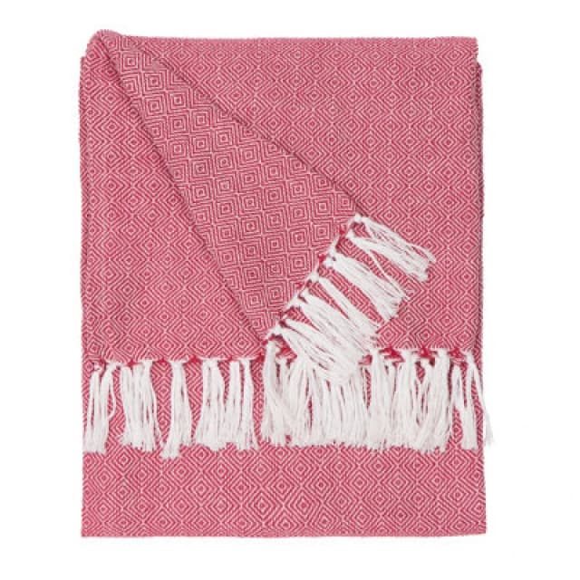 Furn Dessa Woven Indoor/Outdoor Throw in Pink Size: 130cm x 180cm Pink Unisex 130cm x 180 cm