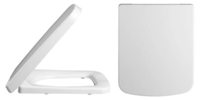 Balterley Square Top Fix Soft Close Toilet Seat - Squared Edge - White White unisex