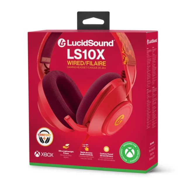 PowerA LS10X Gen 2 Wired Gaming Headset for Xbox Series XS - Red Blaze Red unisex Mint