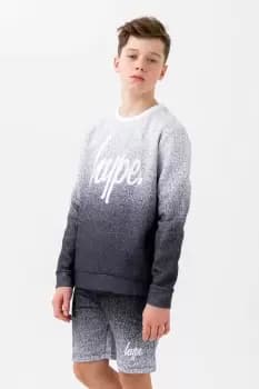 Speckle Fade Script Crew Neck