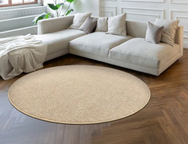 RugsX Carpet Casablanca Loom Circle Beige, Loop, Soft Indoor & Outdoor Circle 80 Cm