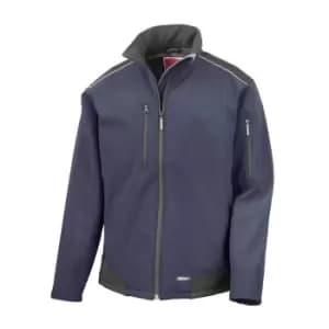 Result Mens Ripstop Soft Shell Breathable Jacket (M) (Navy/Black)