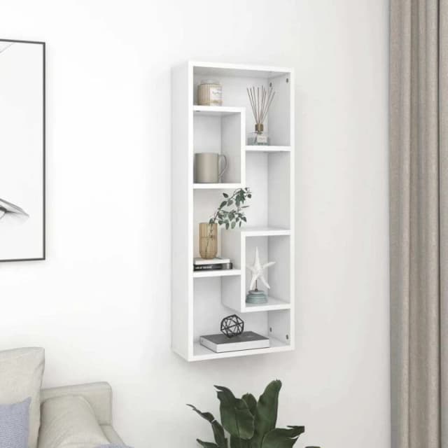 VIDAXL Vidaxl - Wall Shelf White 36x16x90cm Engineered Wood 8720286586334