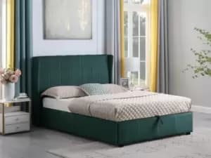 Seconique Amelia 5' Plus Bed - Green Velvet Fabric