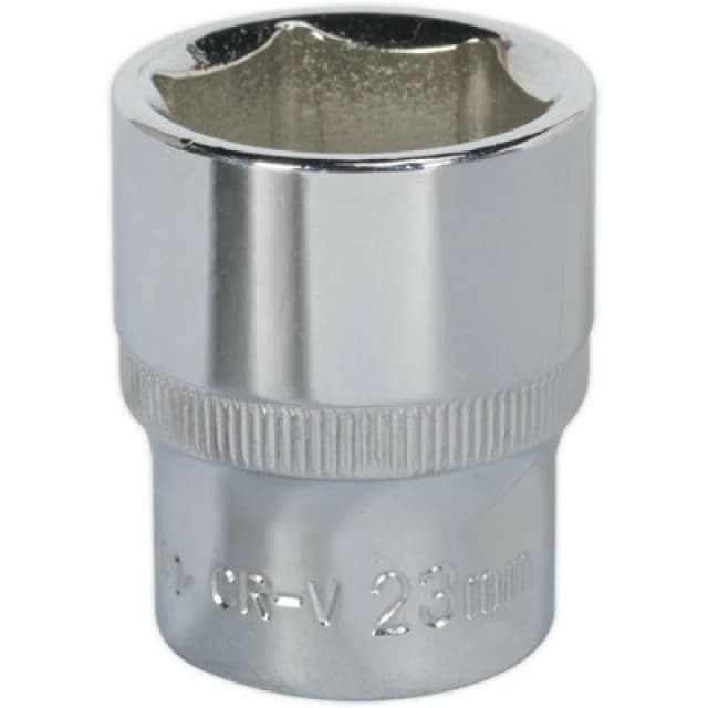 Loops 23mm Forged Steel Drive Socket - 1/2" Square Drive - Polished Chrome Vanadium Metallics